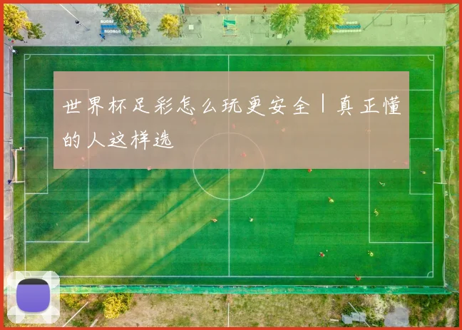 世界杯足彩怎么玩更安全｜真正懂的人这样选
